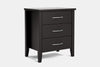 Ivy Wide 3 Drawer Bedside Table - Ash