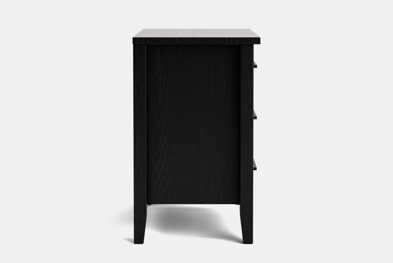 Ivy Wide 3 Drawer Bedside Table - Ash