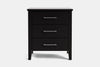 Ivy Wide 3 Drawer Bedside Table - Ash