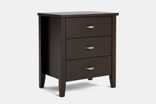  Ivy Wide 3 Drawer Bedside Table - Pine