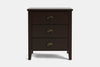 Ivy Wide 3 Drawer Bedside Table - Pine