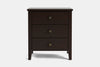 Ivy Wide 3 Drawer Bedside Table - Pine