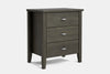 Ivy Wide 3 Drawer Bedside Table - Pine