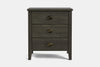 Ivy Wide 3 Drawer Bedside Table - Pine