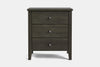 Ivy Wide 3 Drawer Bedside Table - Pine