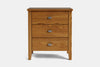 Ivy Wide 3 Drawer Bedside Table - Ash