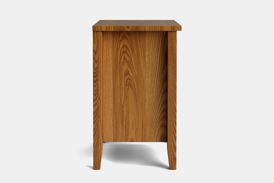 Ivy Wide 3 Drawer Bedside Table - Ash