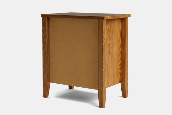 Ivy Wide 3 Drawer Bedside Table - Ash