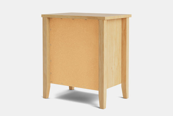 Ivy Wide 3 Drawer Bedside Table - Pine