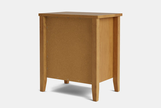 Ivy Wide 3 Drawer Bedside Table - Pine