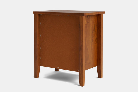 Ivy Wide 3 Drawer Bedside Table - Pine