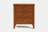 Ivy Wide 3 Drawer Bedside Table - Pine