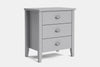 Ivy Wide 3 Drawer Bedside Table - Pine