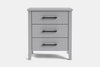 Ivy Wide 3 Drawer Bedside Table - Pine