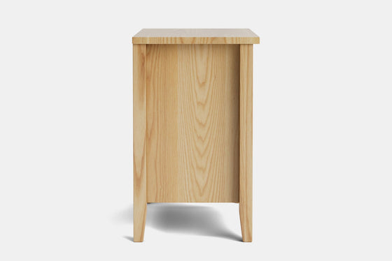 Ivy Wide 3 Drawer Bedside Table - Ash