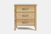 Ivy Wide 3 Drawer Bedside Table - Ash