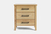 Ivy Wide 3 Drawer Bedside Table - Ash