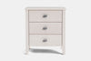 Ivy Wide 3 Drawer Bedside Table - Ash