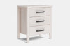 Ivy Wide 3 Drawer Bedside Table - Ash