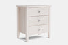 Ivy Wide 3 Drawer Bedside Table - Ash