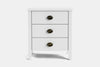 Ivy Wide 3 Drawer Bedside Table - Pine