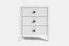 Ivy Wide 3 Drawer Bedside Table - Pine