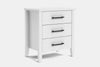 Ivy Wide 3 Drawer Bedside Table - Pine