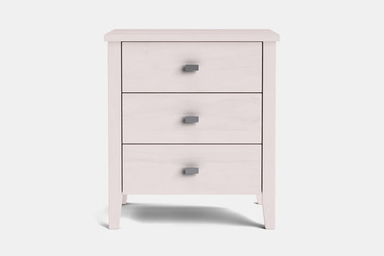 Ivy Wide 3 Drawer Bedside Table - Pine