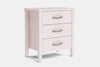 Ivy Wide 3 Drawer Bedside Table - Pine