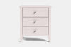 Ivy Wide 3 Drawer Bedside Table - Pine