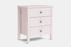 Ivy Wide 3 Drawer Bedside Table - Pine