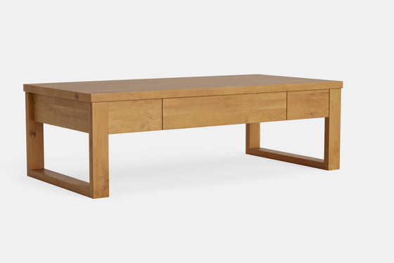 Hari Coffee Table with Drawer - Pine