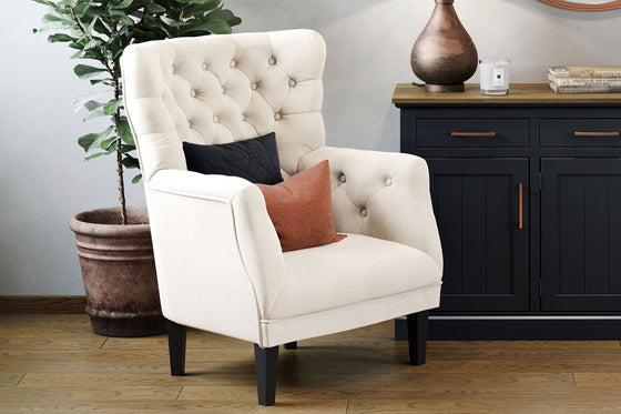 Wingback Armchair – Calico Fabric