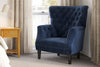 Wingback Armchair – Navy Velvet