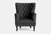 Wingback Armchair – Charcoal Fabric