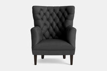  Wingback Armchair – Charcoal Fabric