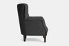 Wingback Armchair – Charcoal Fabric