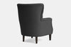 Wingback Armchair – Charcoal Fabric