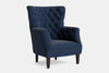 Wingback Armchair – Navy Velvet